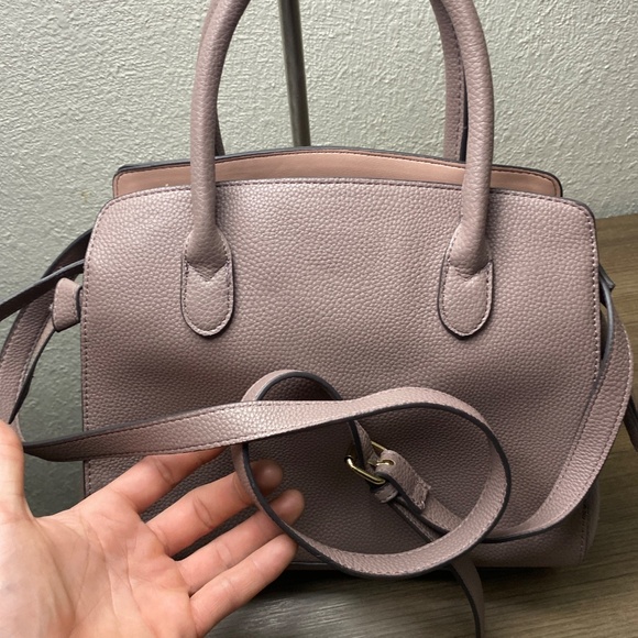 Nanette Lepore Mandie Convertible Satchel Pink purple purse crossbody handbag - Picture 7 of 11